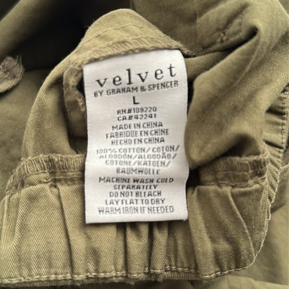 Anthropologie x Velvet Misty Holly green pull-on drawstring lightweight pants - Picture 8 of 15